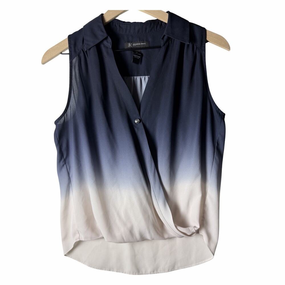 INC International Concepts Ombre Sleeveless Blouse Women's Petite size 6